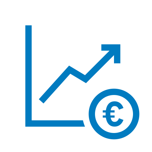 Graph with Euro symbol