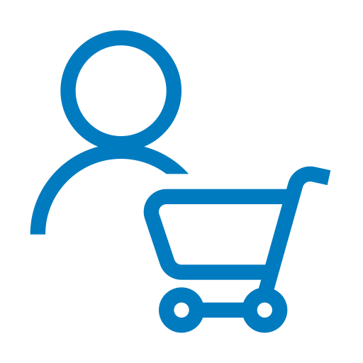 Customer with a shopping card