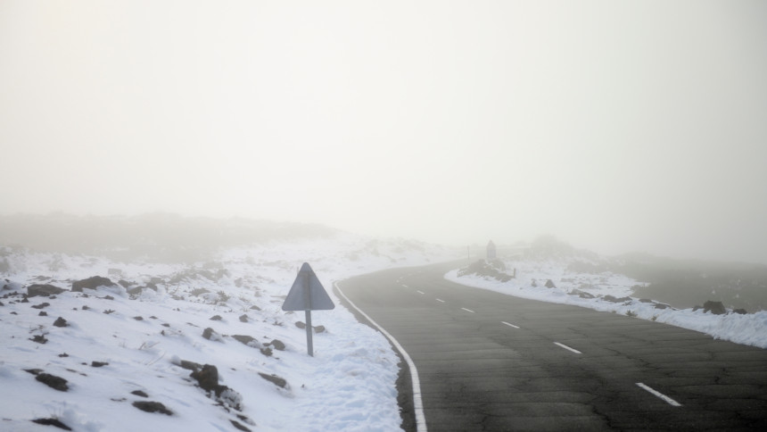 Road in a winter landscape