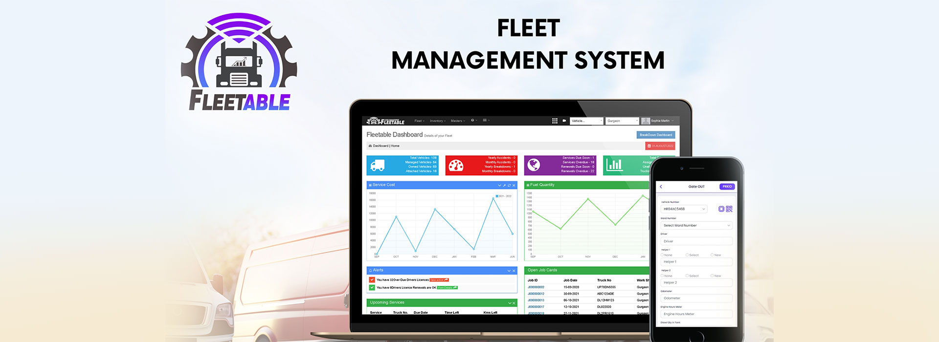 Fleet management system banner