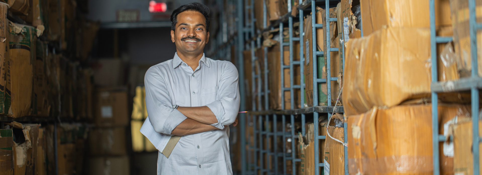 Warehouse Manager in his warehouse