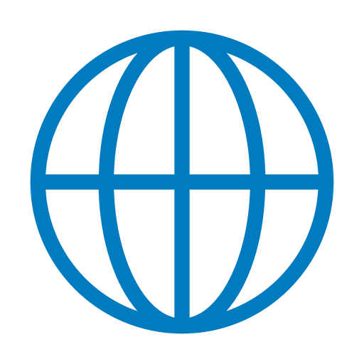Icon with a globe