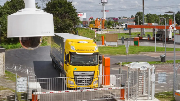 Frechen truck stop in Germany