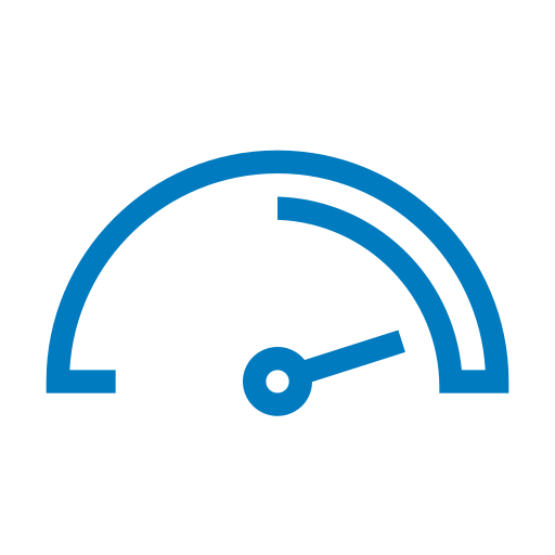 Icon with speedometer