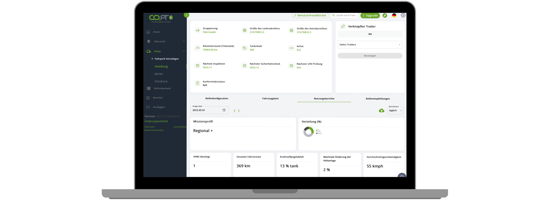 CO2OPT - Digitales Reifenmanagement auf Bosch L.OS