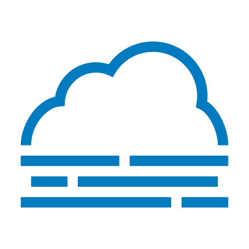 Cloud icon with fog