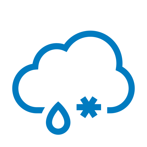  Cloud icon with rain and snow